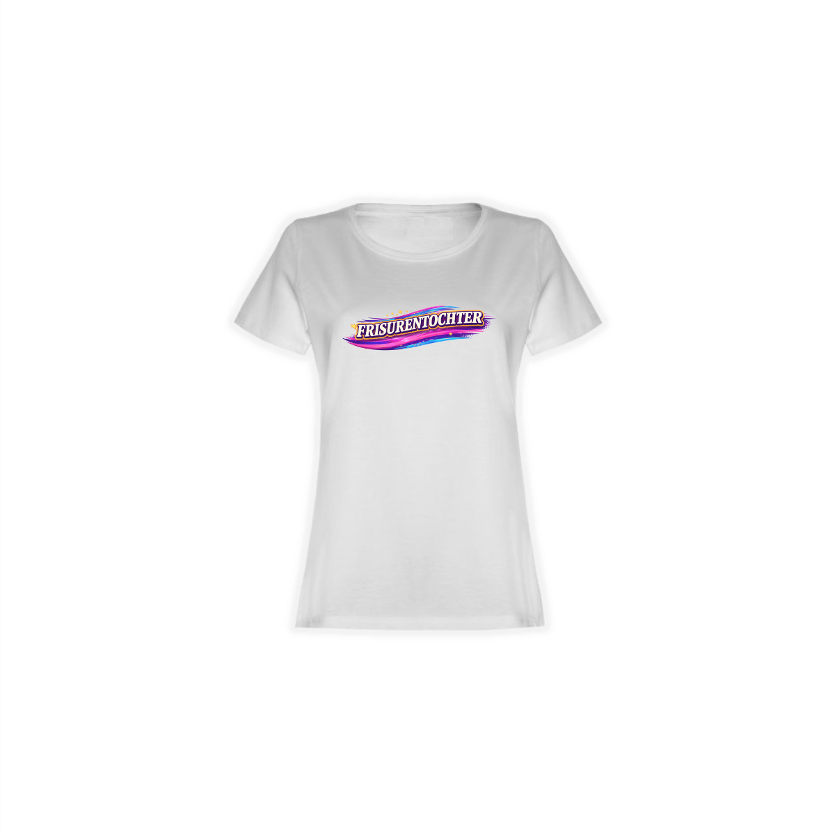 Girly-Shirt "FRISURENTOCHTER" weiß