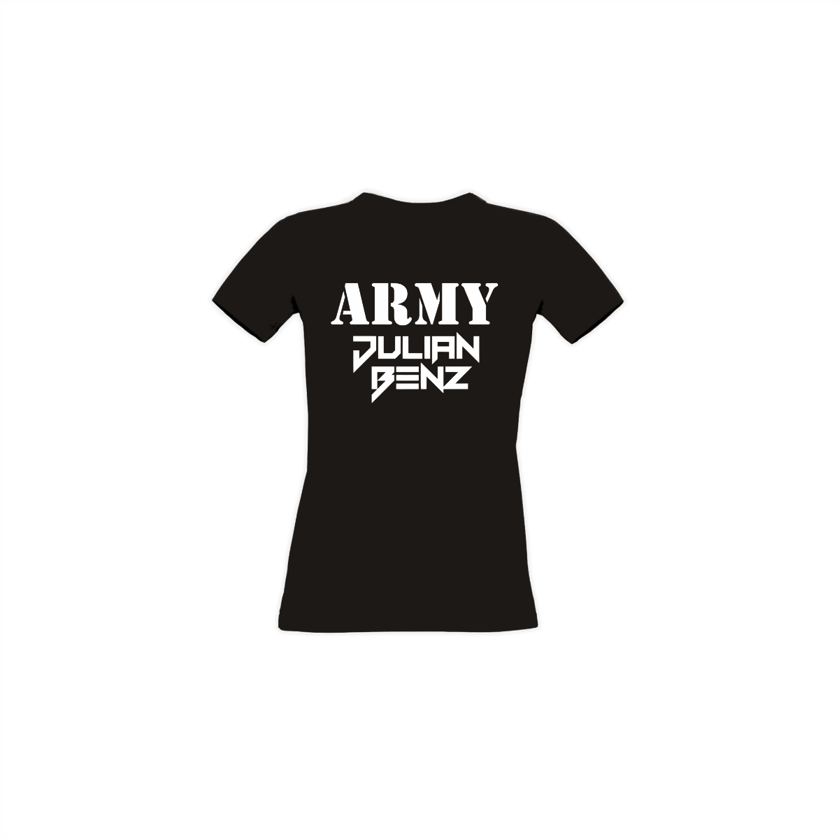 Girly-Shirt "JULIAN BENZ ARMY" schwarz