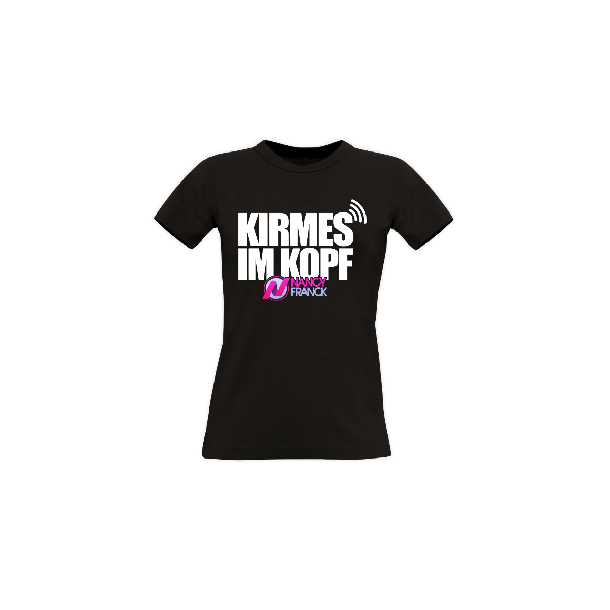 Girly-Shirt "KIRMES IM KOPF" schwarz