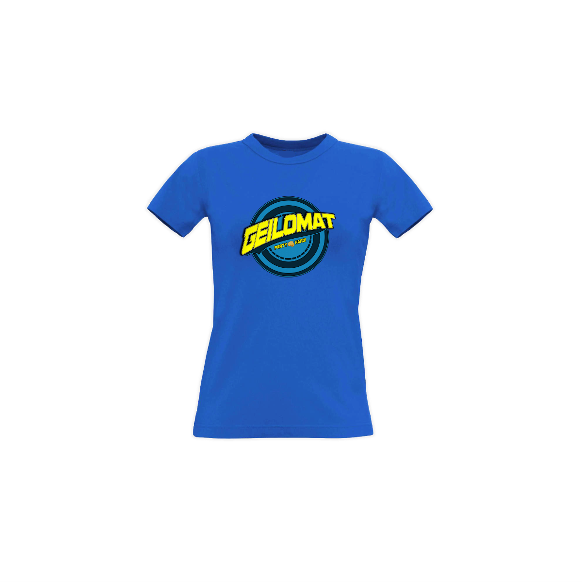 Girly-Shirt "GEILOMAT Logo" (bunt) blau