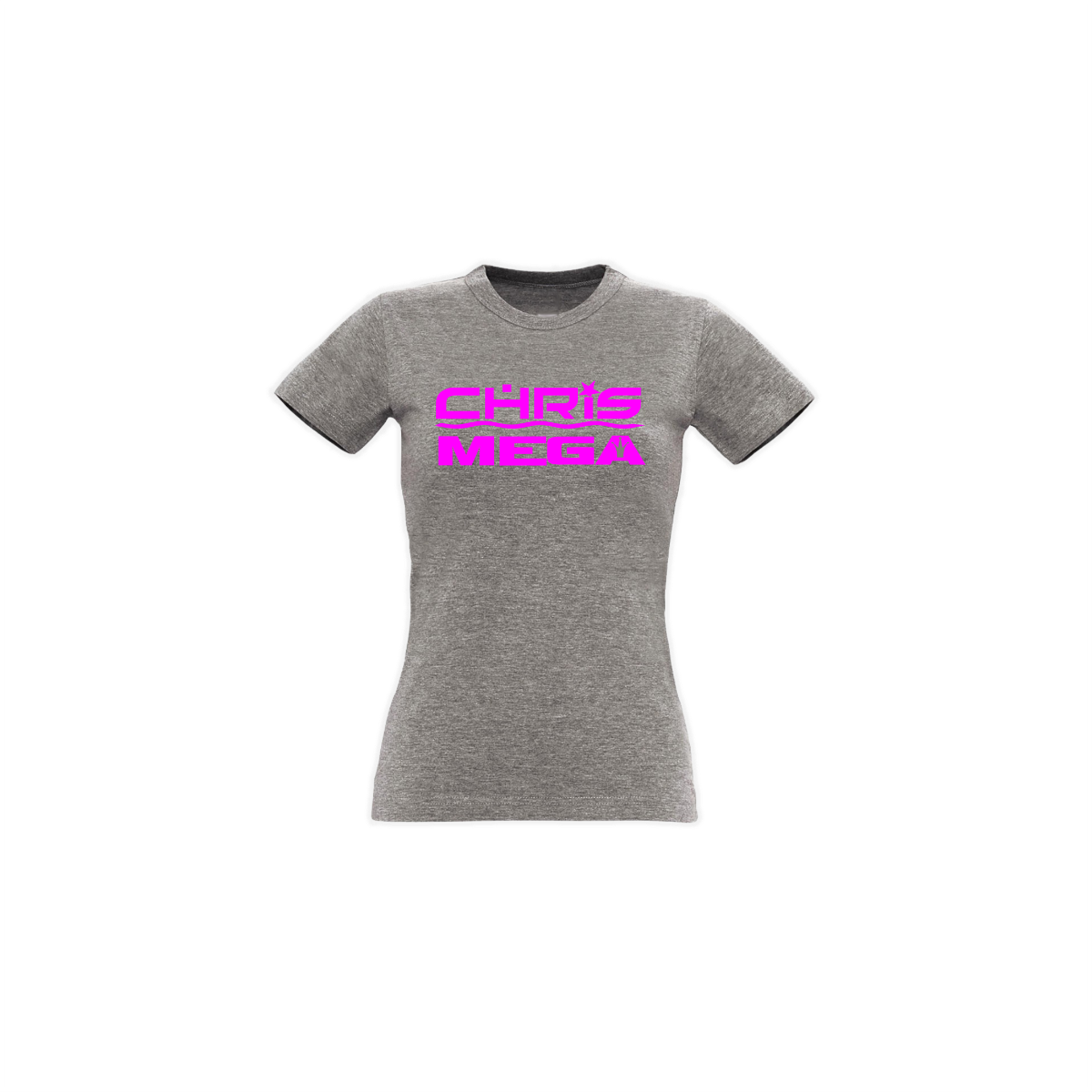 Girly-Shirt "CHRIS MEGA  Logo" grau