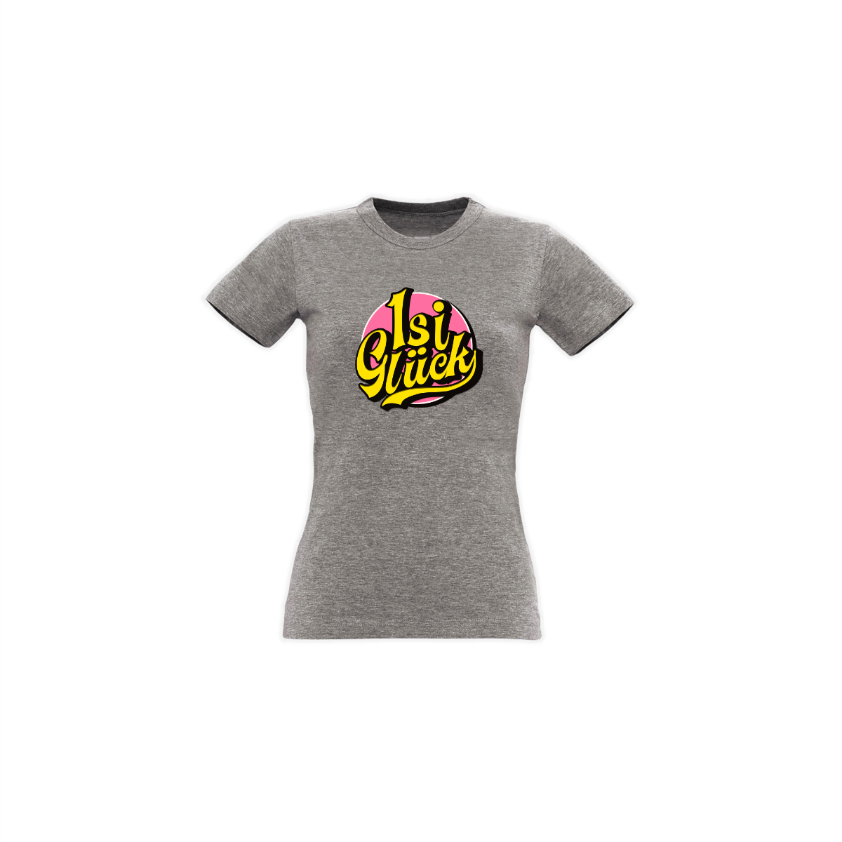 Girly-Shirt "ISI GLÜCK Logo" grau