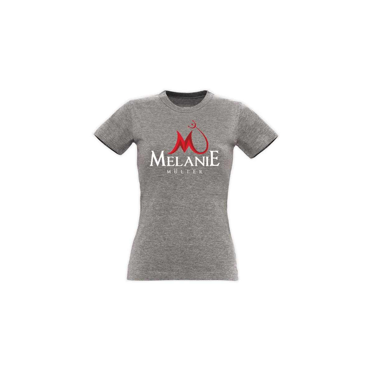 Girly-Shirt  "MELANIE MÜLLER Logo" grau
