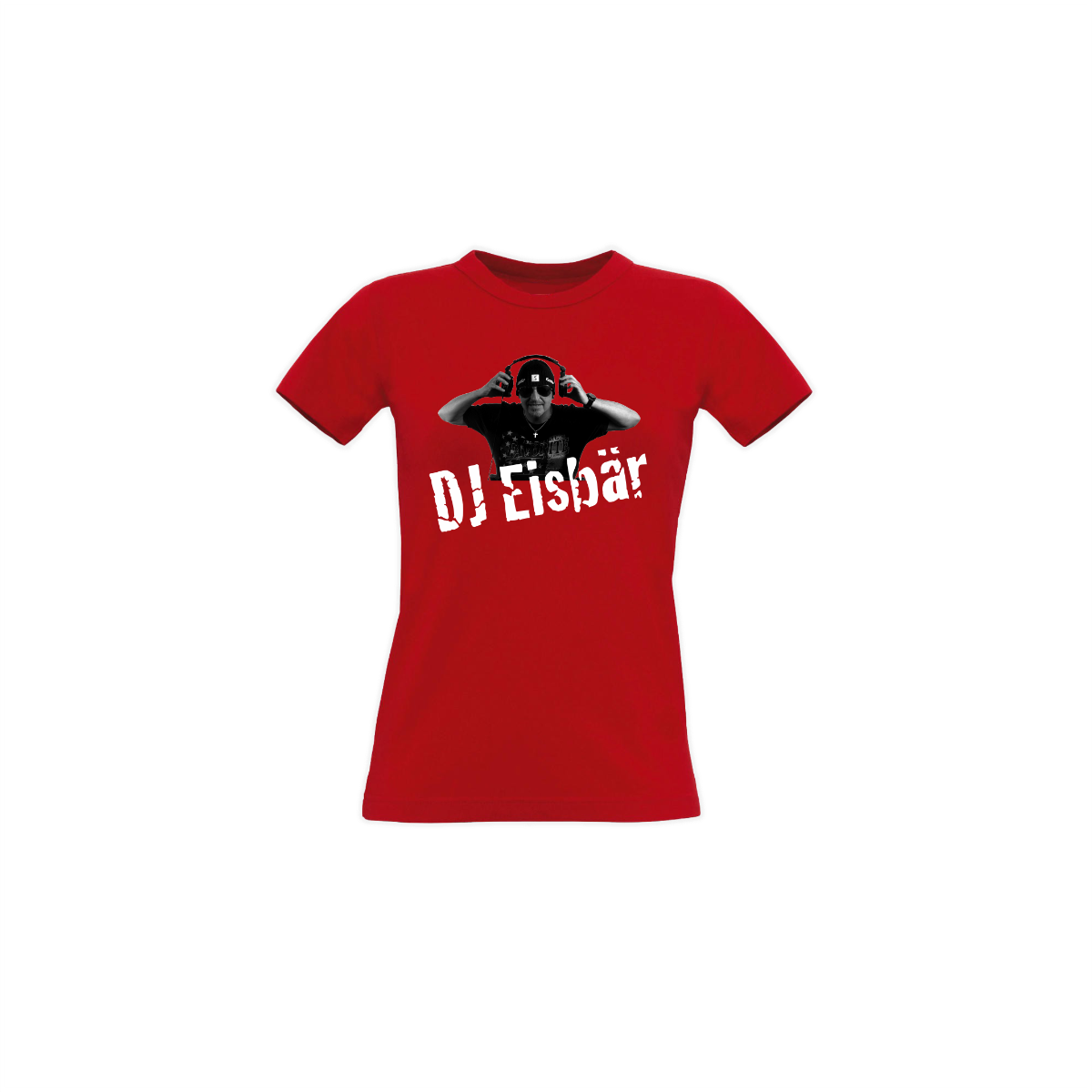 Girly-Shirt "DJ EISBÄR Logo" rot
