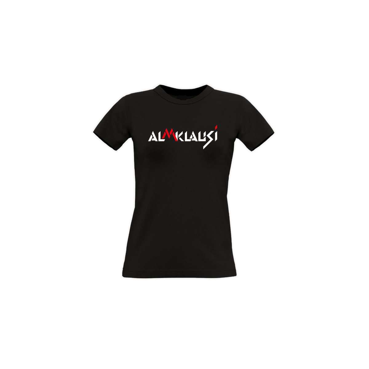 Girly-Shirt "ALMKLAUSI Logo" schwarz
