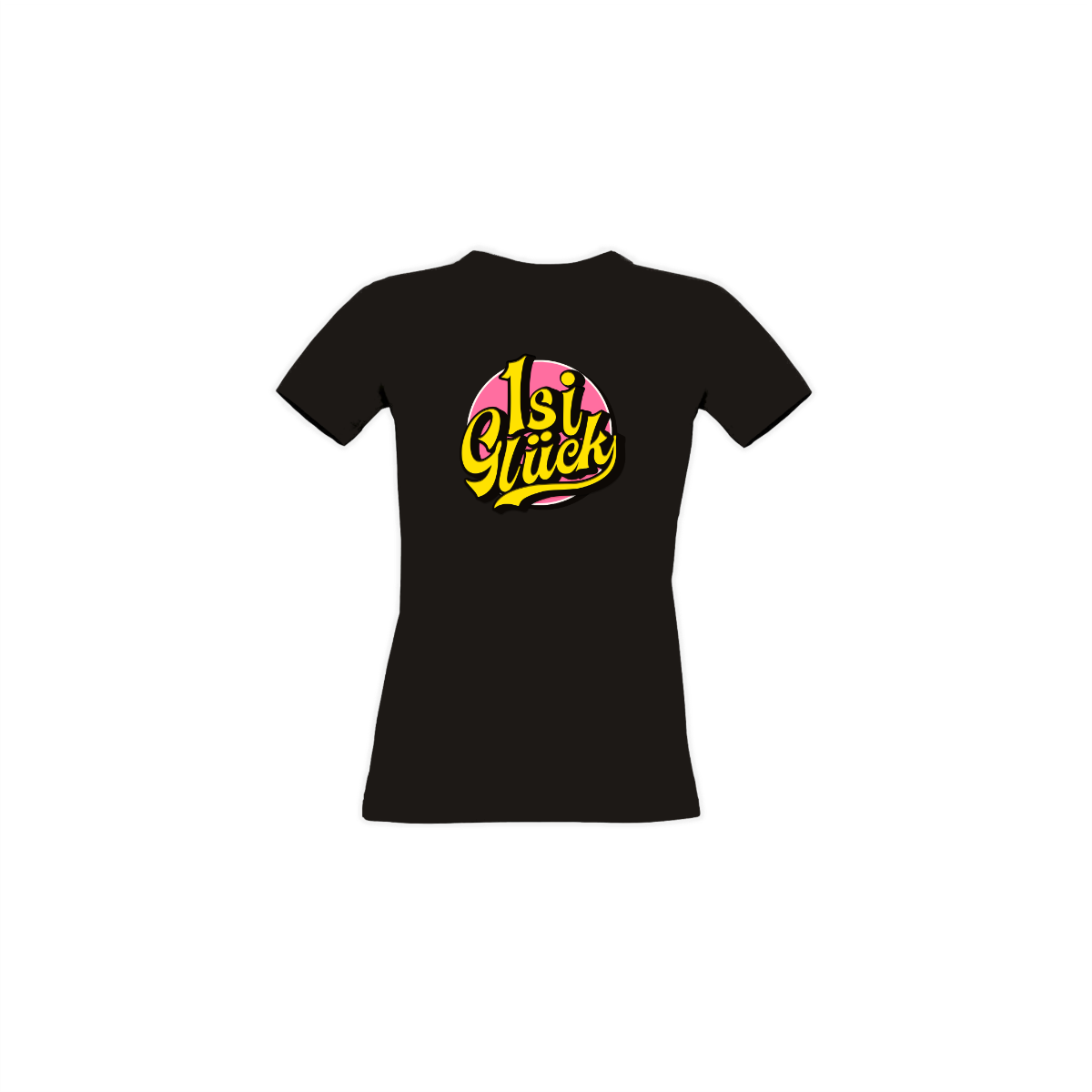 Girly-Shirt "ISI GLÜCK Logo" schwarz