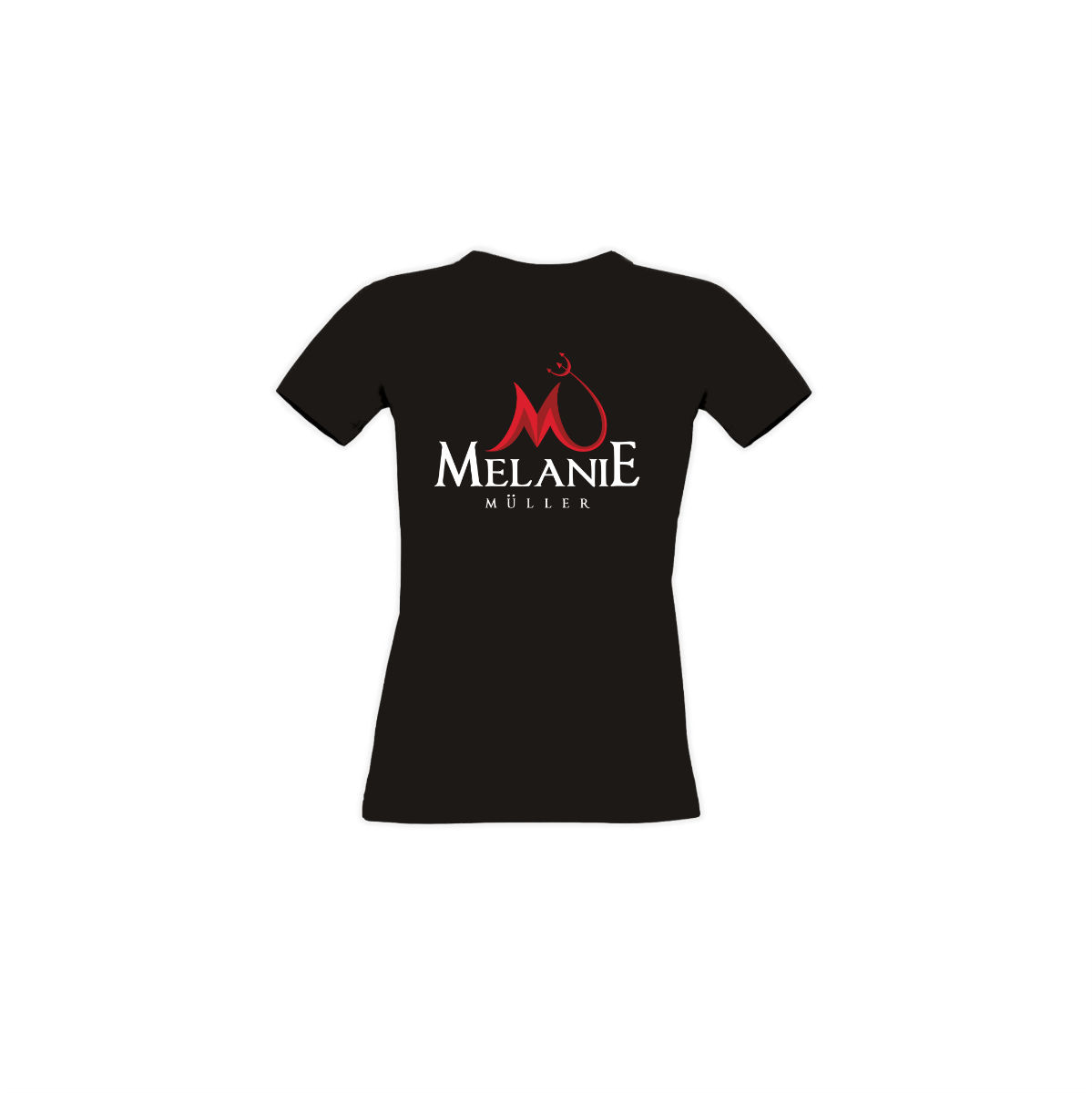 Girly-Shirt  "MELANIE MÜLLER Logo" schwarz