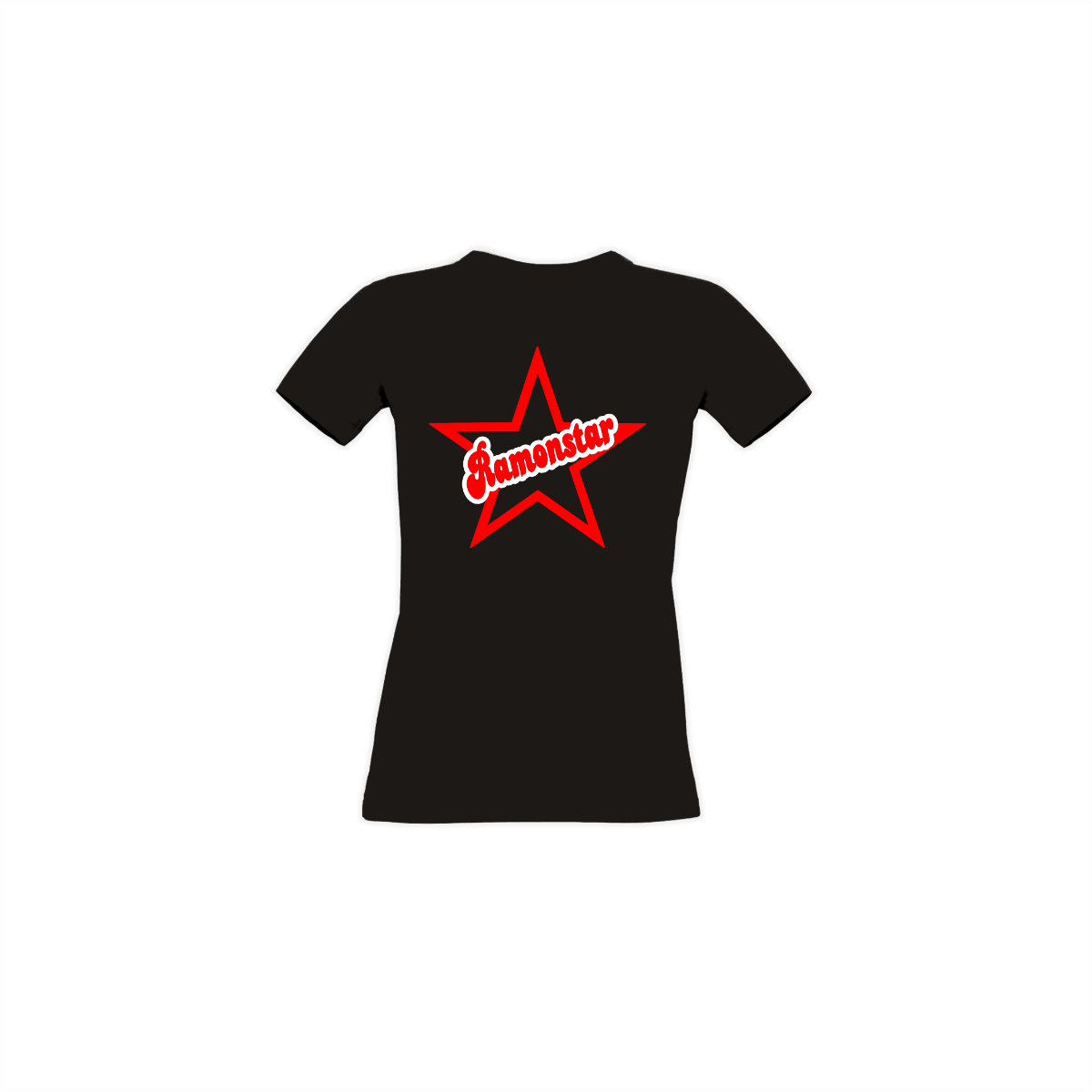 Girly-Shirt "RAMONSTAR Logo" schwarz