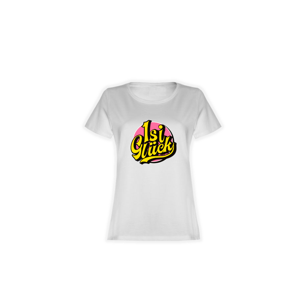 Girly-Shirt "ISI GLÜCK Logo" weiß