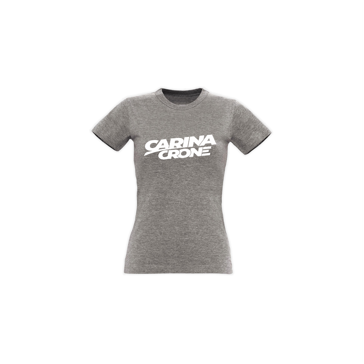 Girly-Shirt "CARINA CRONE Logo" grau
