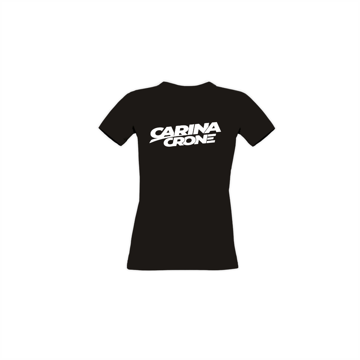 Girly-Shirt "CARINA CRONE Logo" schwarz