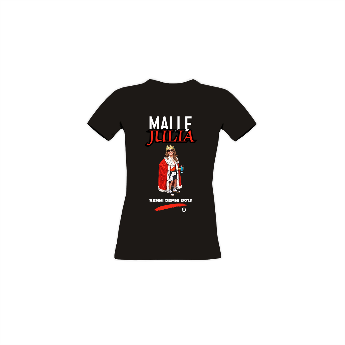 Girly-Shirt "MALLE JULIA" schwarz