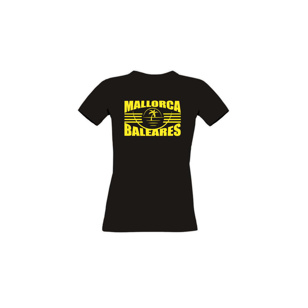 Girly-Shirt "MALLORCA BALEARES" schwarz