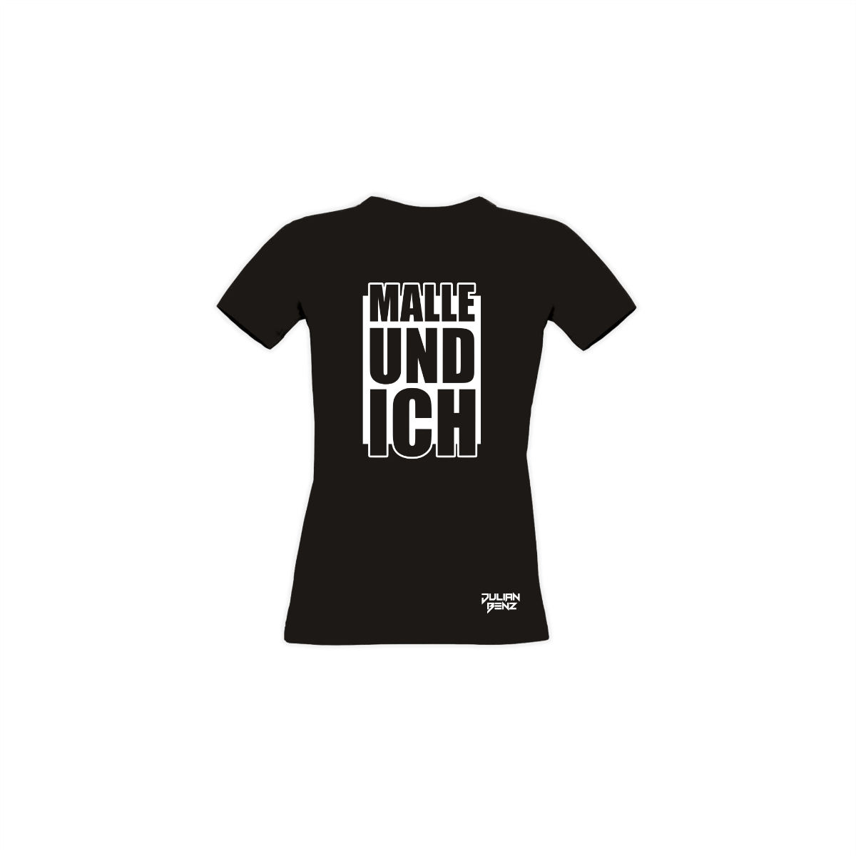 Girly-Shirt "MALLE UND ICH" schwarz
