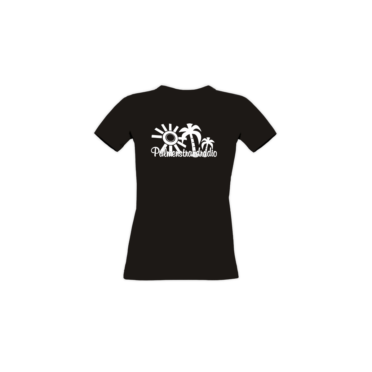 Girly-Shirt "PALMENSTRANDRADIO" schwarz