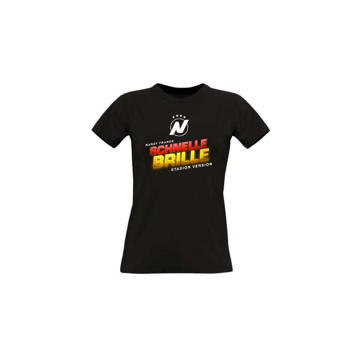 Girly-Shirt "Schnelle Brille STADION VERSION" schwarz