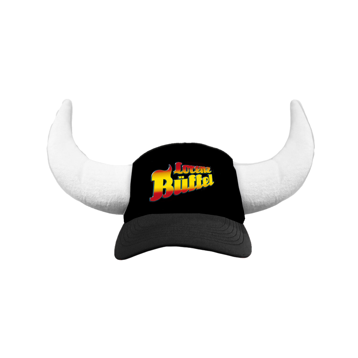 Hörner-Cap „LORENZ BÜFFEL Logo" schwarz