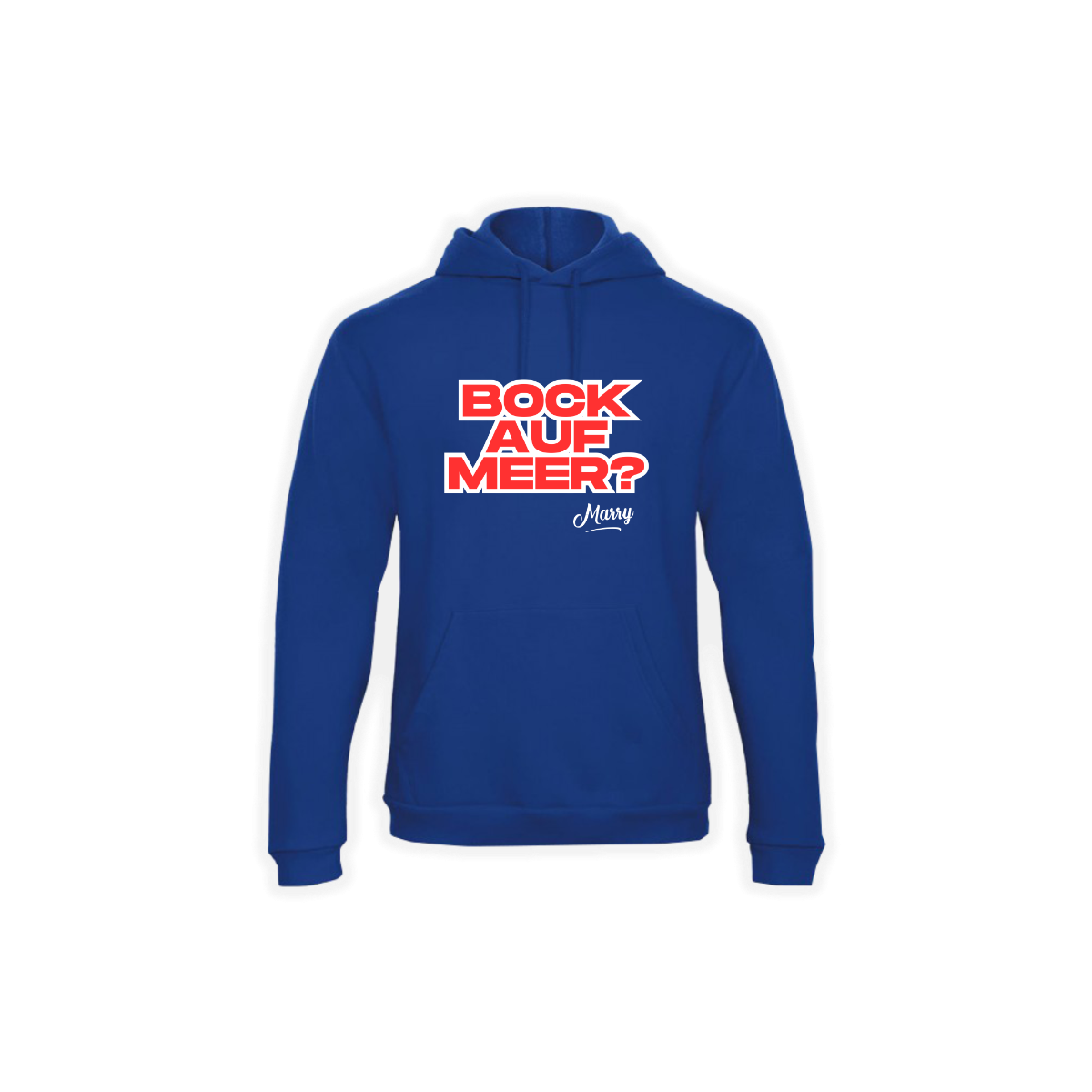 Kapuzen Sweat-Shirt "BOCK AUF MEER?" blau