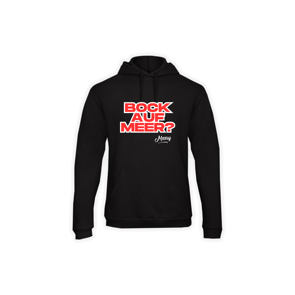 Kapuzen Sweat-Shirt "BOCK AUF MEER?" schwarz