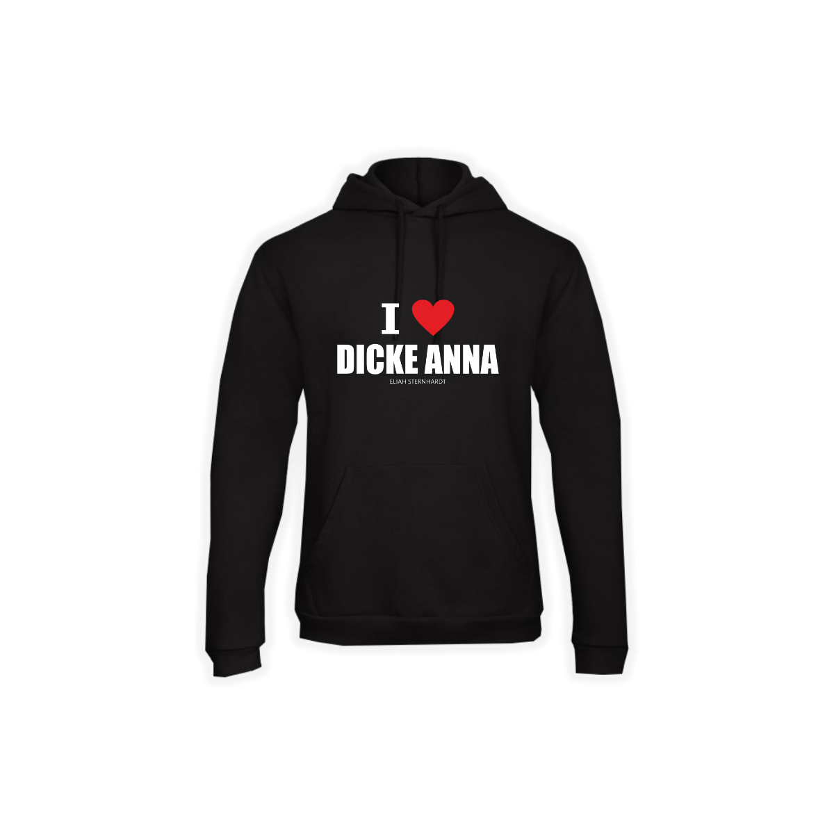 Kapuzen Sweat-Shirt "DICKE ANNA" schwarz