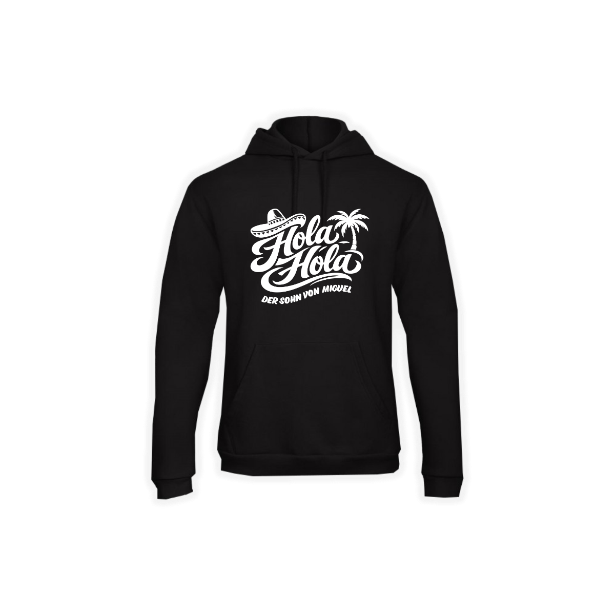 Kapuzen Sweat-Shirt "HOLA HOLA" schwarz
