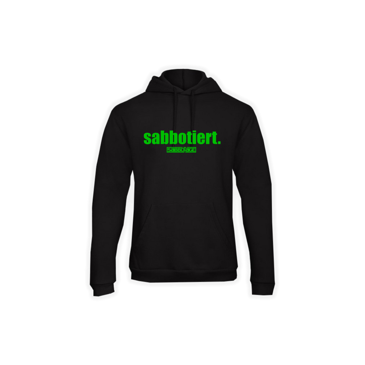 Kapuzen Sweat-Shirt "SABBOTIERT." schwarz