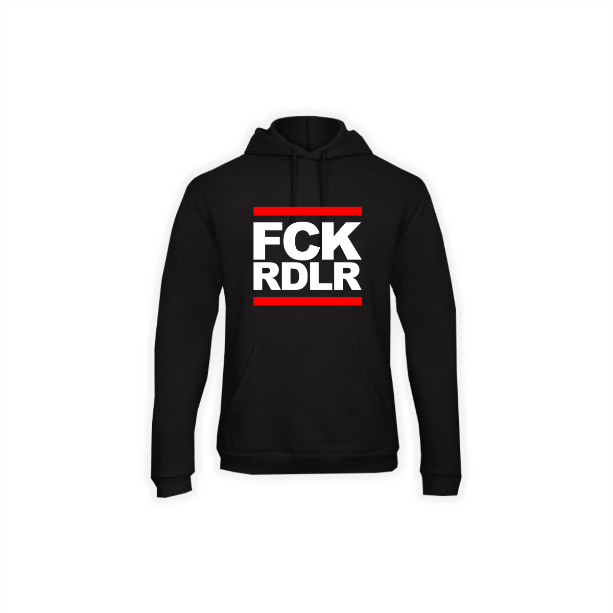 Kapuzen Sweat-Shirt "FCK RDLR" schwarz