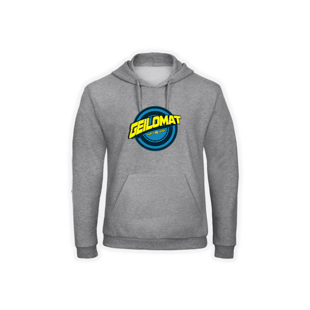 Kapuzen Sweat-Shirt "GEILOMAT Logo" (bunt) grau