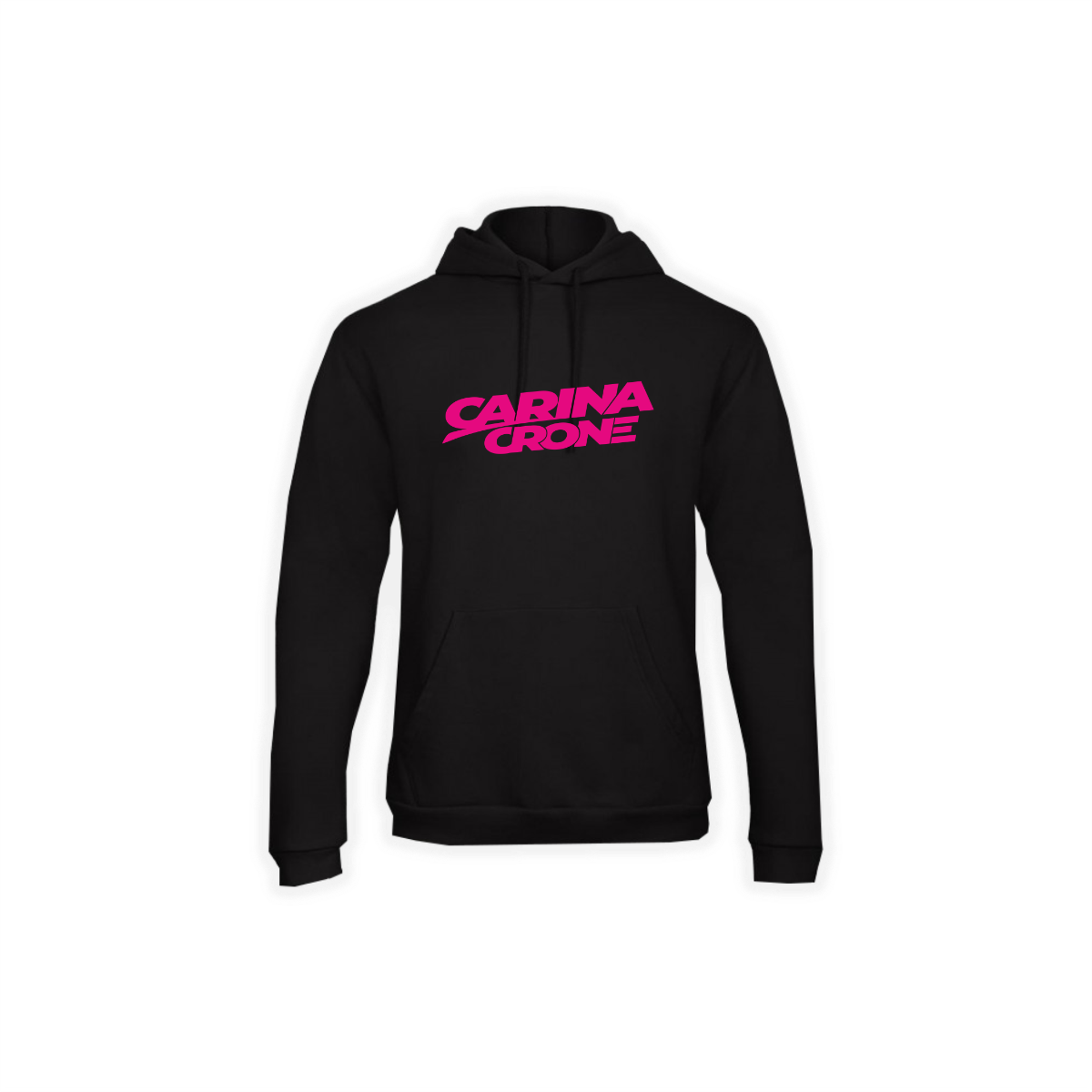 Kapuzen Sweat-Shirt "CARINA CRONE Logo" schwarz, pinker Druck