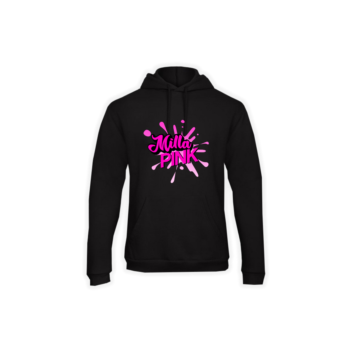 Kapuzen Sweat-Shirt "MILLA PINK Logo" schwarz