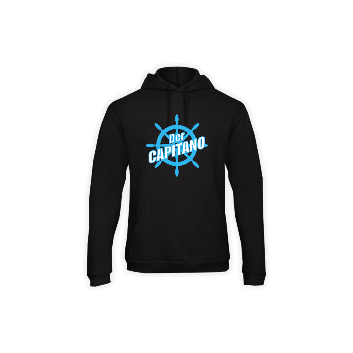 Kapuzen Sweat-Shirt "DER CAPITANO Logo" schwarz