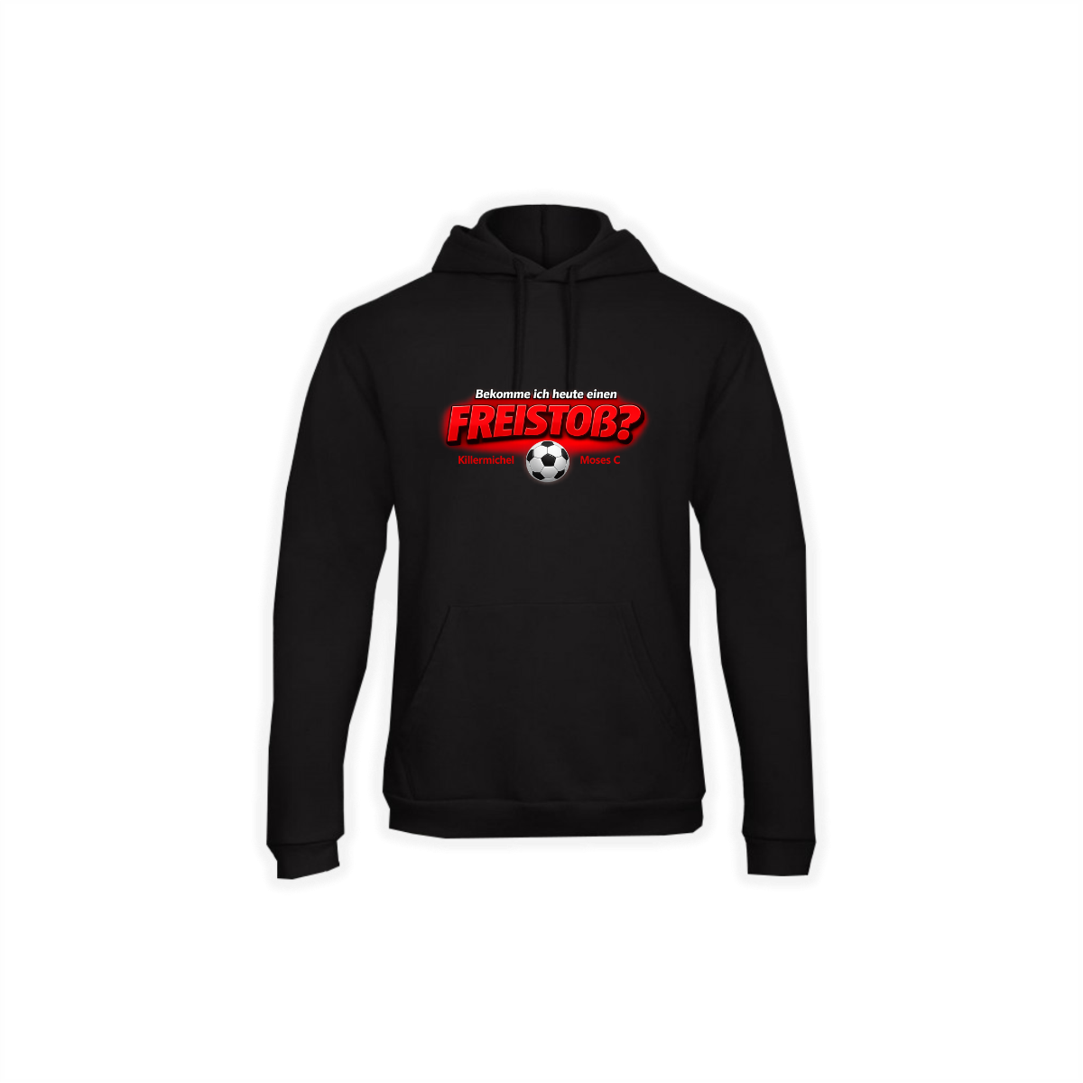 Kapuzen Sweat-Shirt "FREISTOß" schwarz