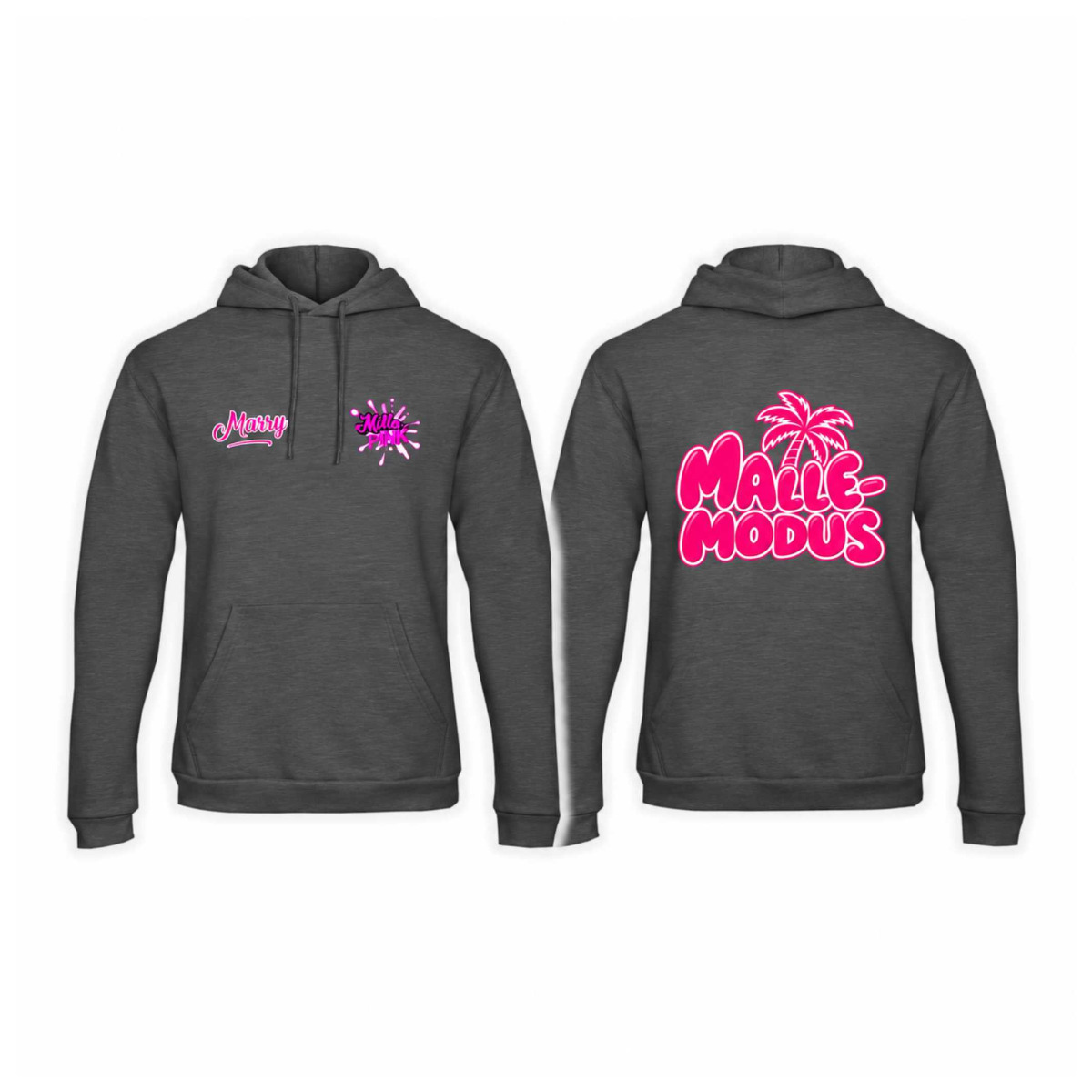 Kapuzen Sweat-Shirt "MALLEMODUS" dunkelgrau