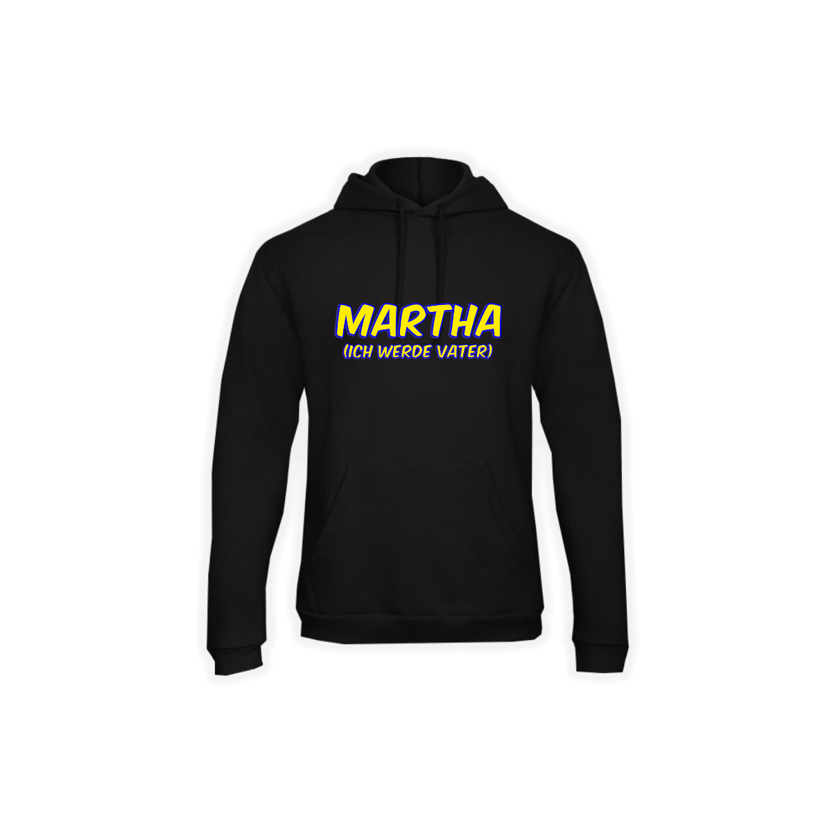 Kapuzen Sweat-Shirt "MARTHA - Ich werde Vater" schwarz