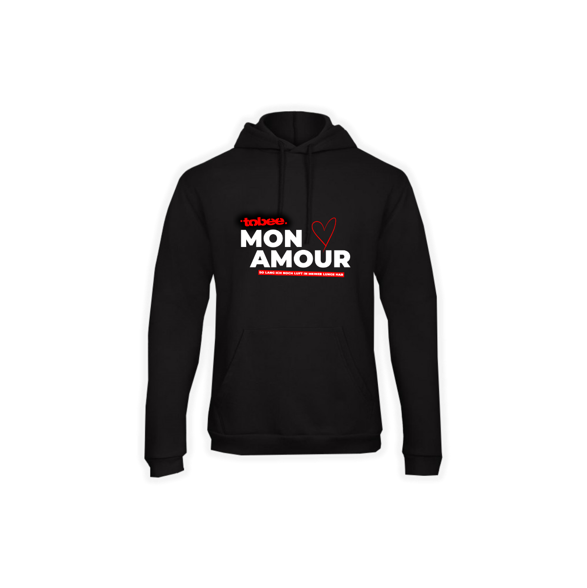 Kapuzen Sweat-Shirt "MON AMOUR - So lang ich noch..." schwarz