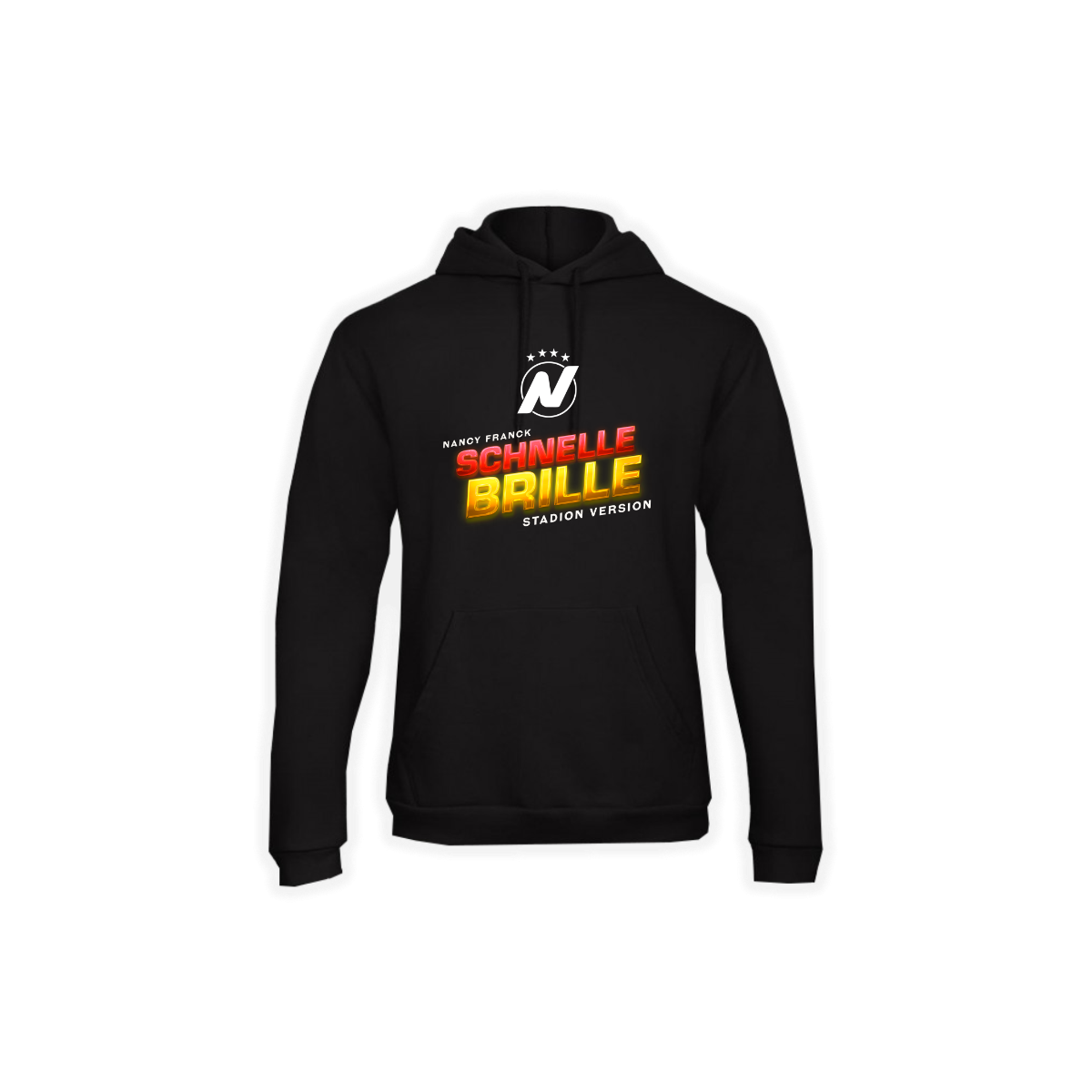 Kapuzen Sweat-Shirt "Schnelle Brille STADION VERSION" schwarz