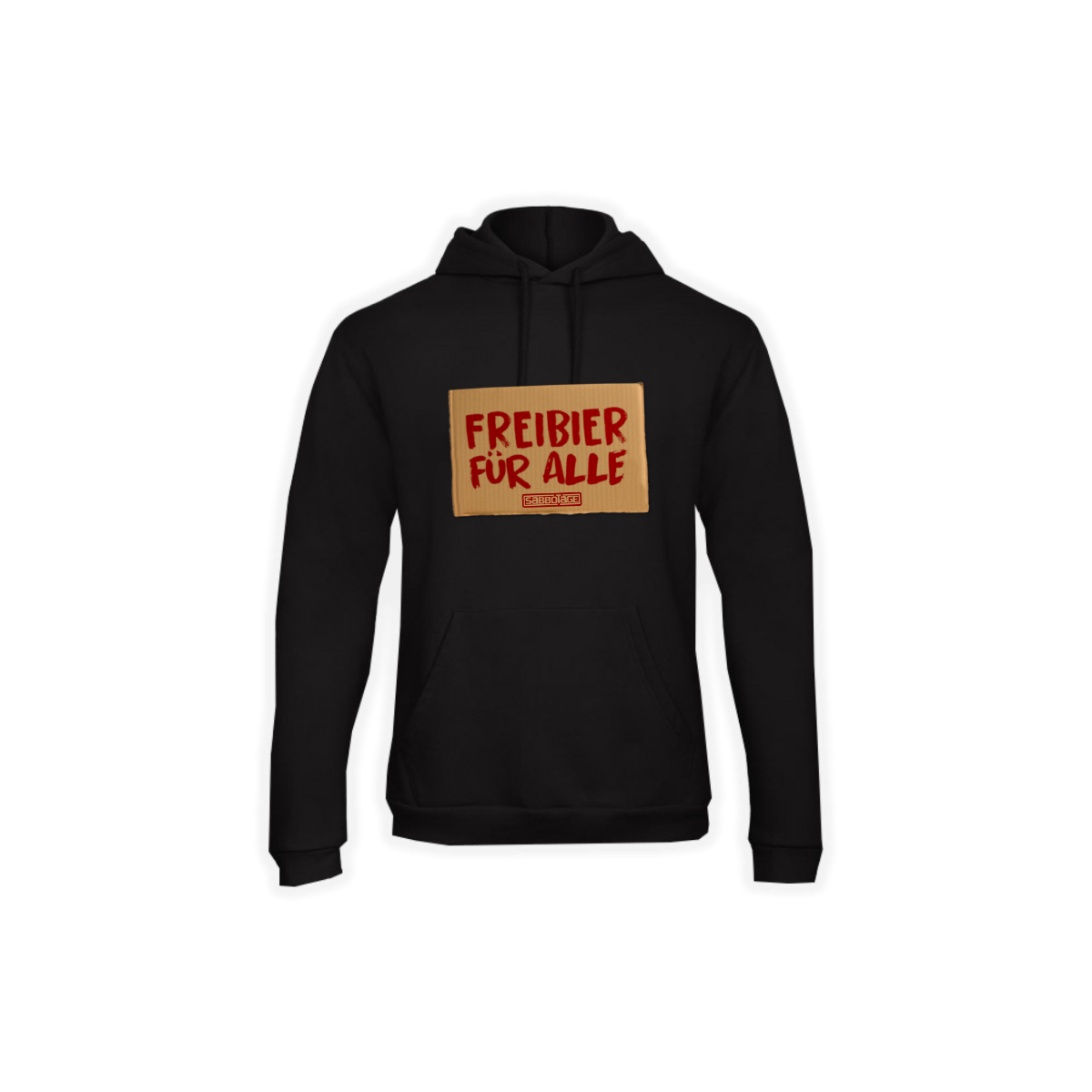 Kapuzen Sweat-Shirt "FREIBIER FÜR ALLE" schwarz