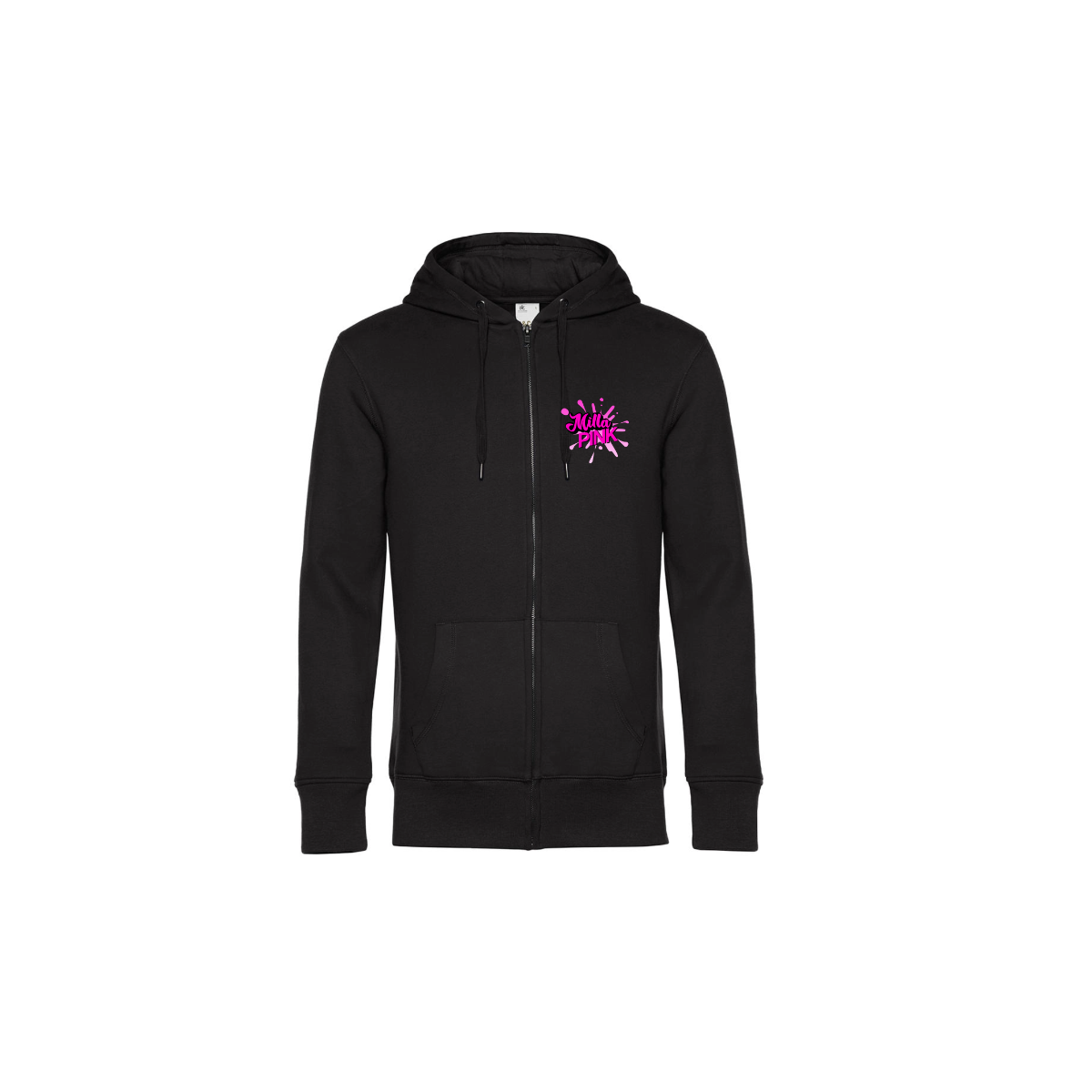 Kapuzen Zipper "MILLA PINK Logo" schwarz