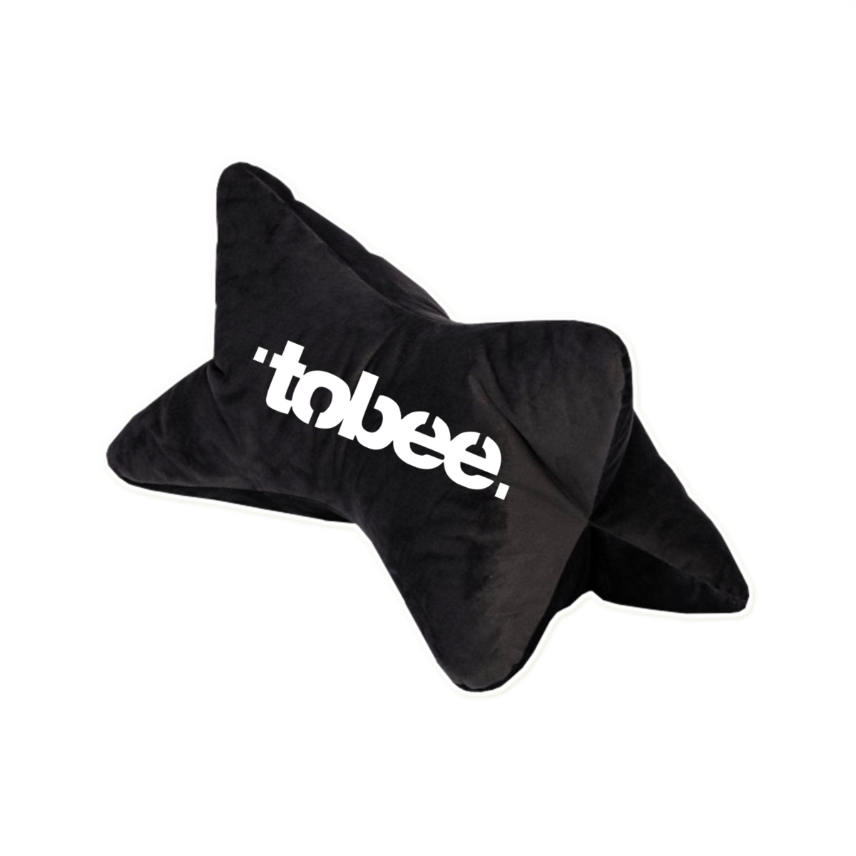 Reisekissen "TOBEE Logo" schwarz, bestickt