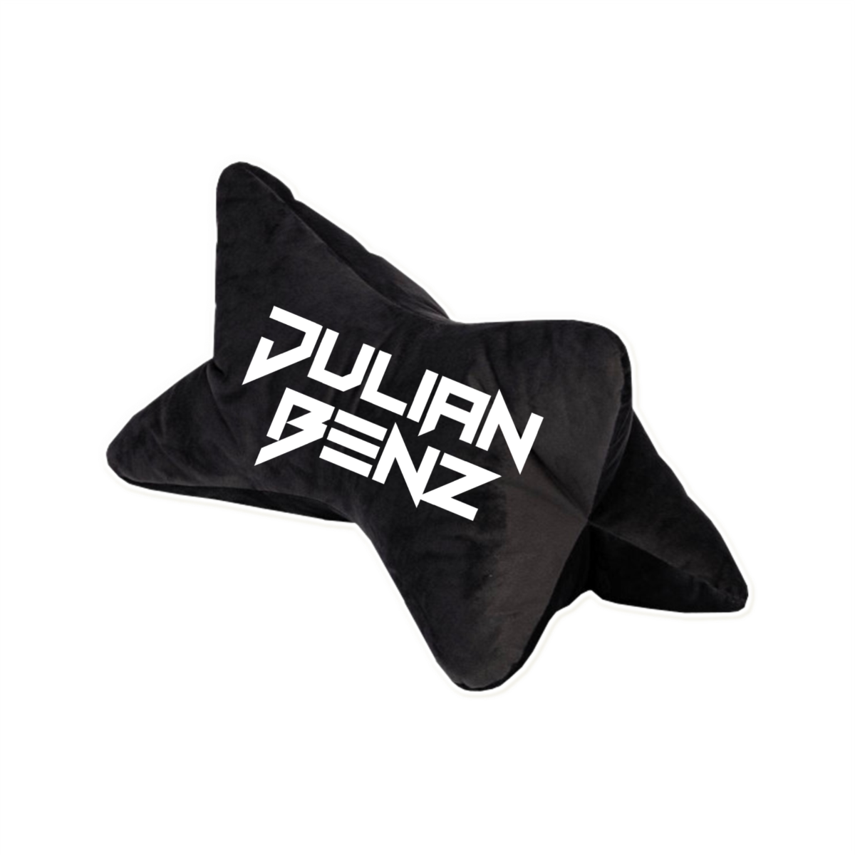 Reisekissen "JULIAN BENZ Logo" schwarz, bestickt