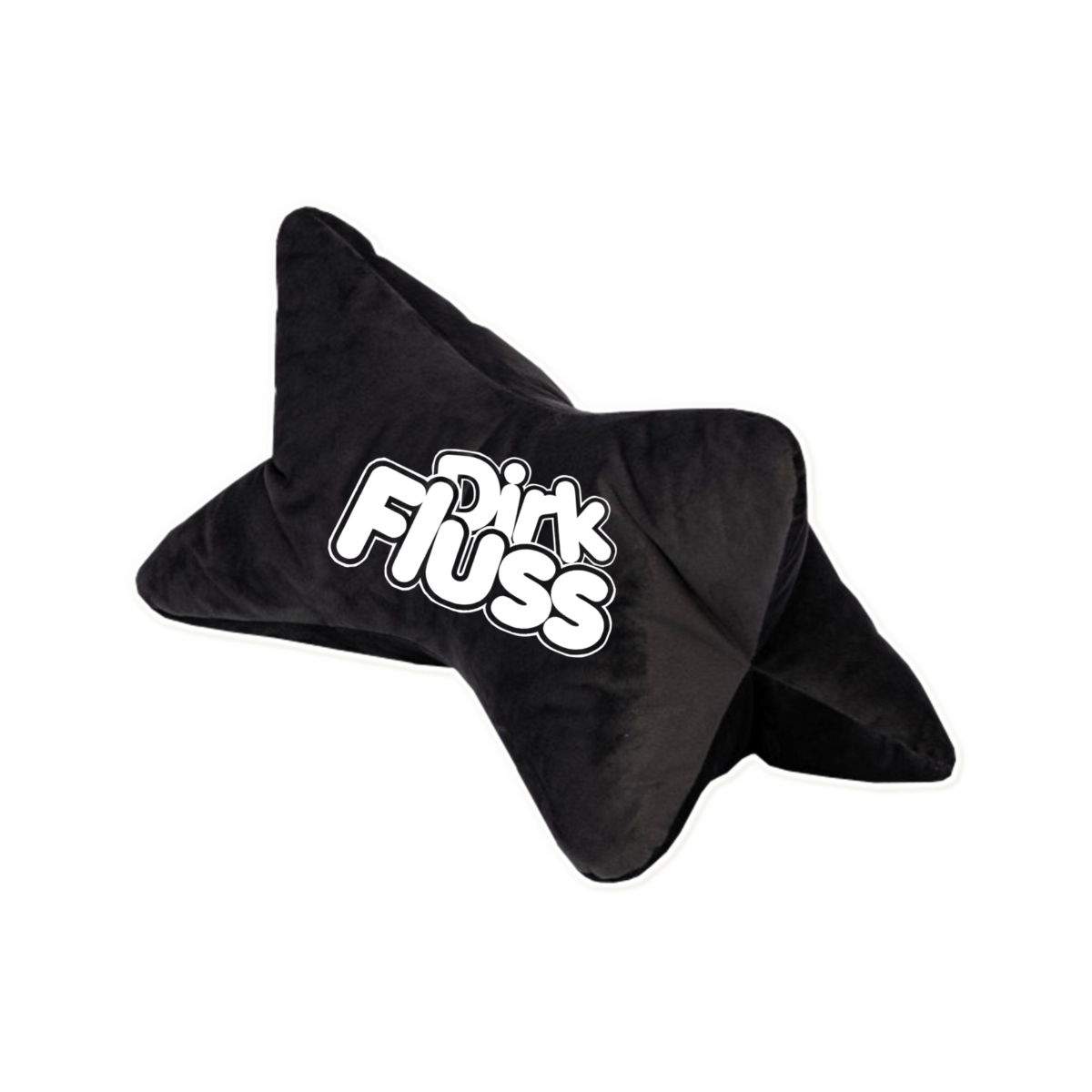 Reisekissen "DIRK FLUSS Logo" schwarz, bestickt