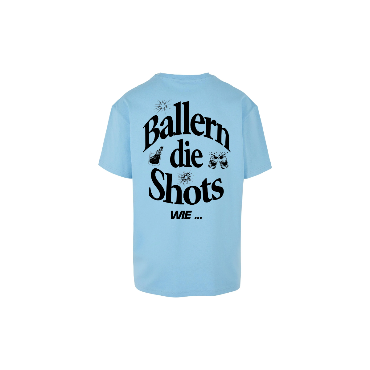 T-Shirt "BALLERN" oversize, sky blue