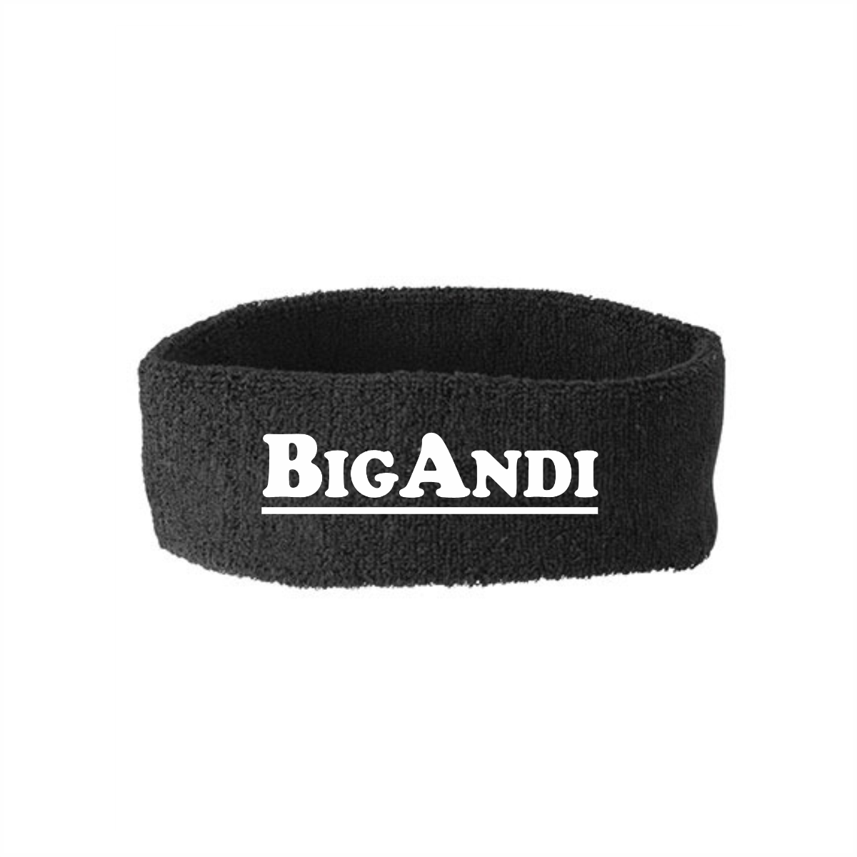 Schweiss-Stirnband "BIGANDI Logo" schwarz