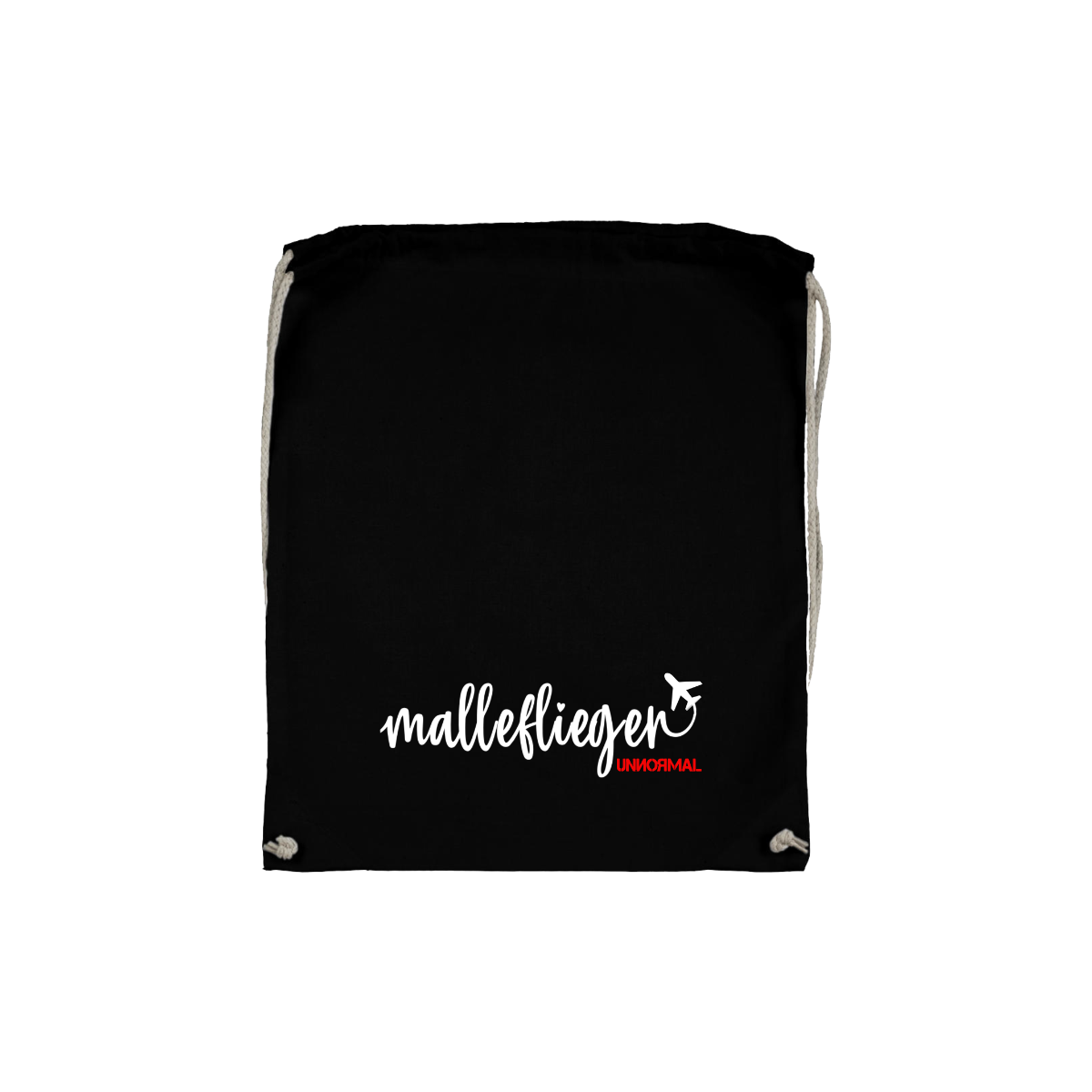 Stoffbeutel "MALLEFLIEGER" schwarz
