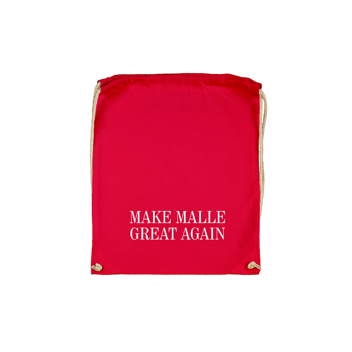 Stoffbeutel "MAKE MALLE GREAT AGAIN" rot