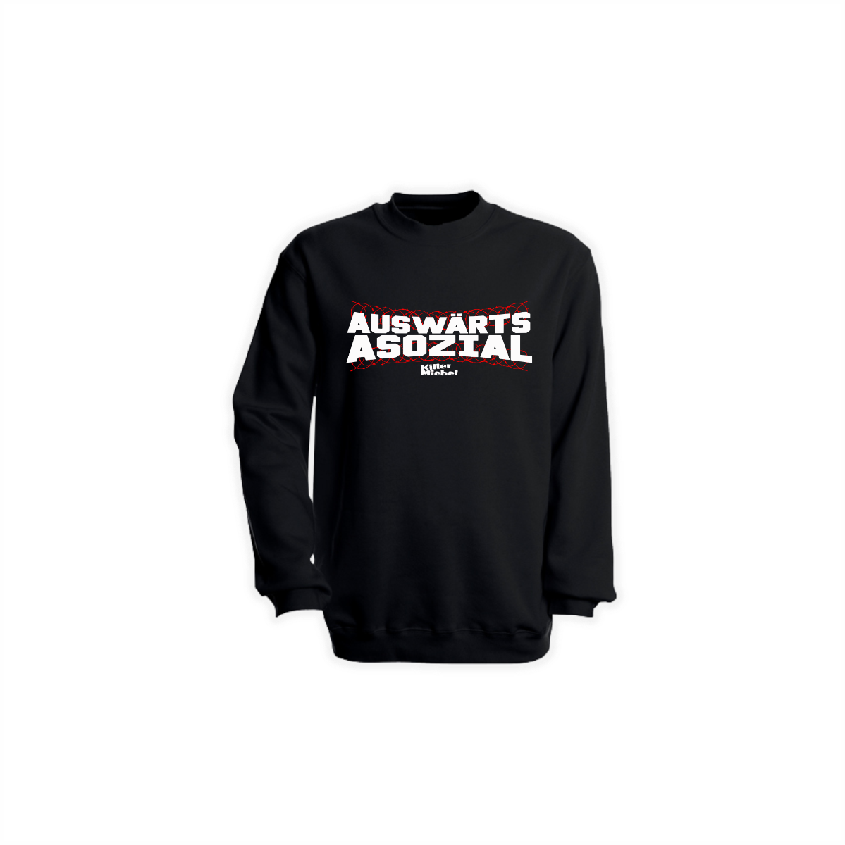 Sweat-Shirt "AUSWÄRTS ASOZIAL" schwarz