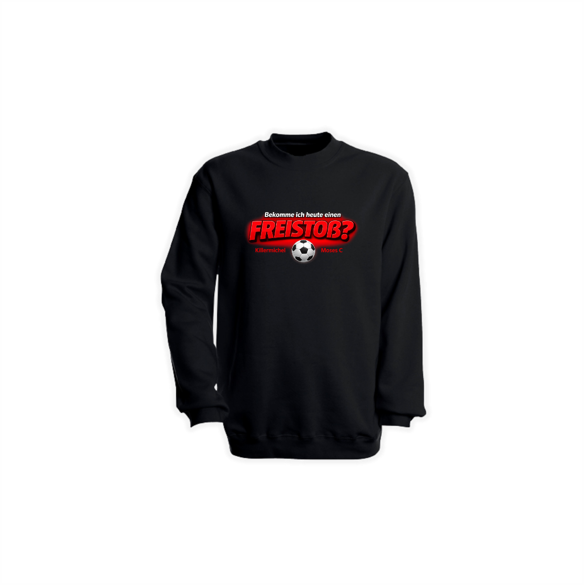 Sweat-Shirt "FREISTOß" schwarz
