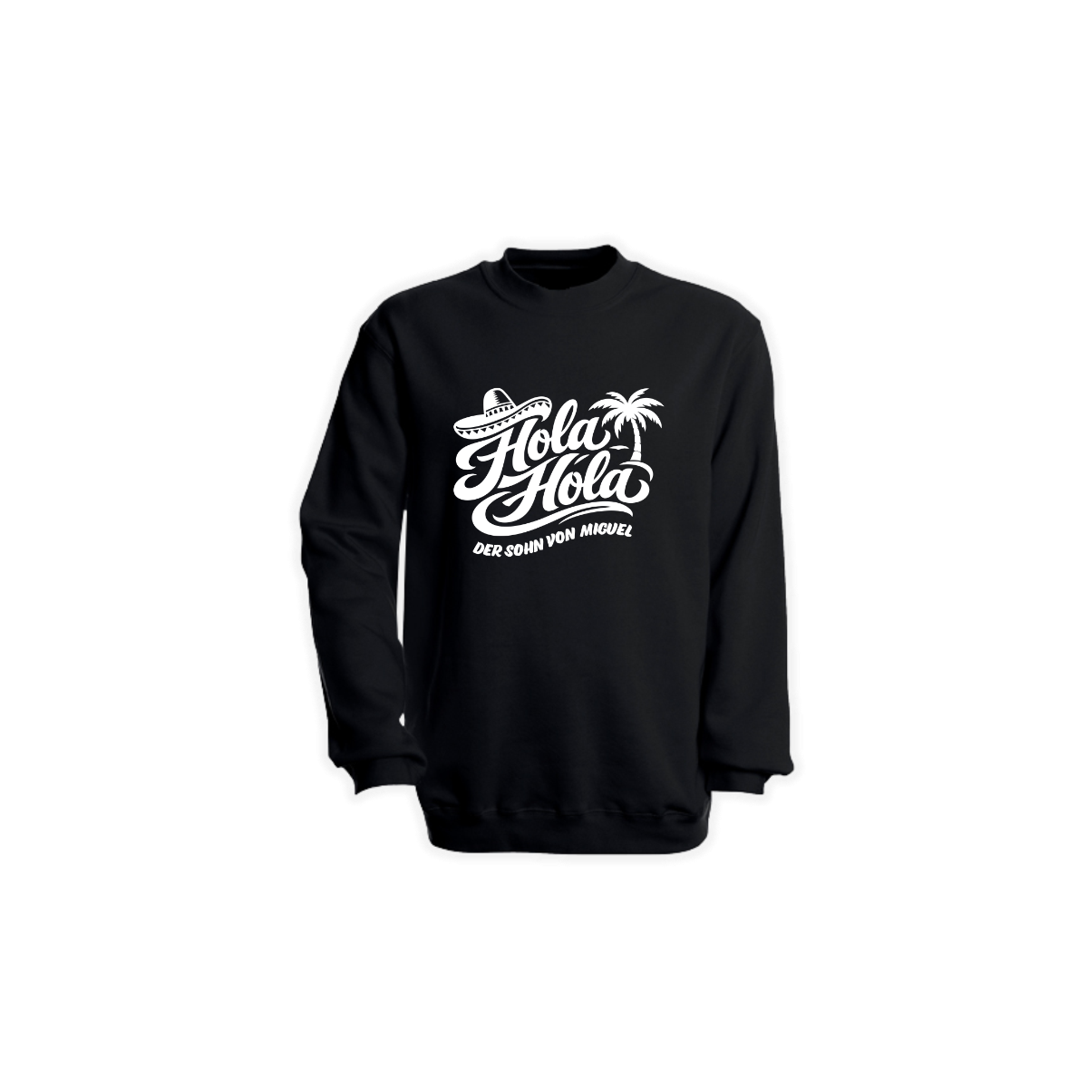 Sweat-Shirt "HOLA HOLA" schwarz