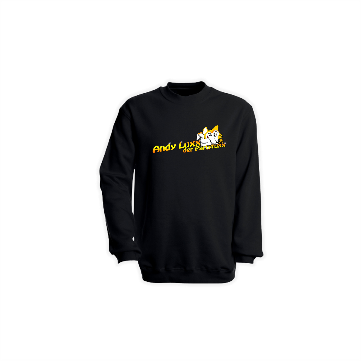 Sweat-Shirt "ANDY LUXX DER PARTYFUXX Logo" gelb, schwarz