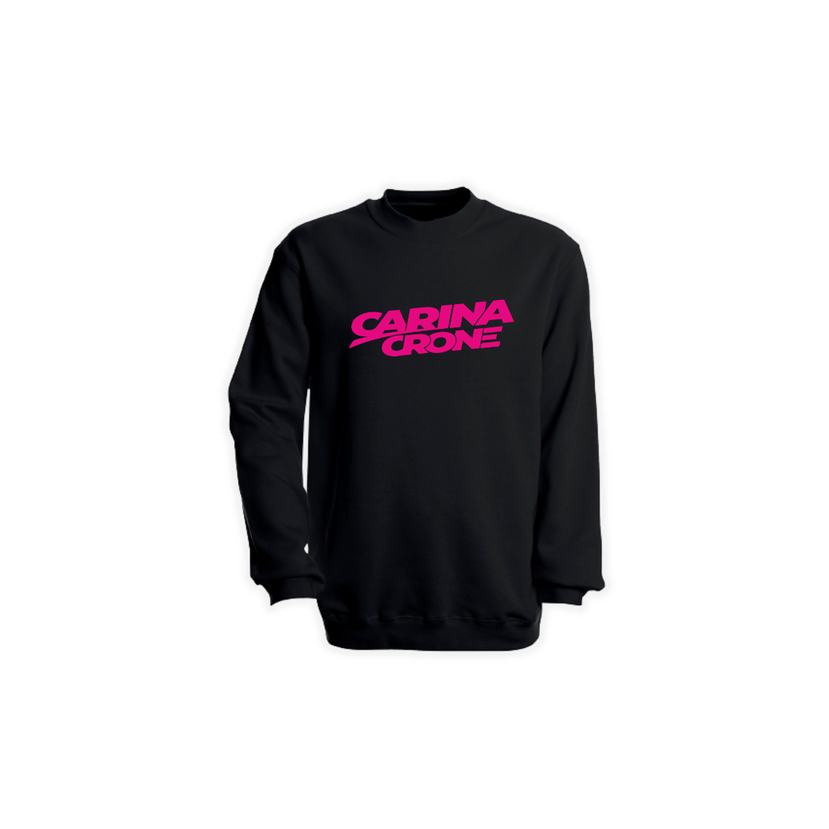 Sweat-Shirt "CARINA CRONE Logo" schwarz, pinker Druck